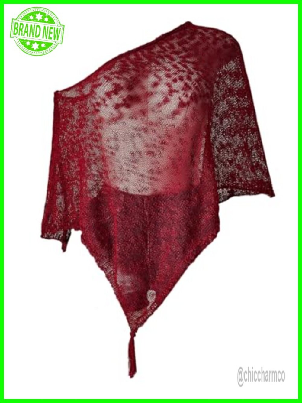 Plus Size Crochet Off Shoulder Poncho Boho Sheer Top